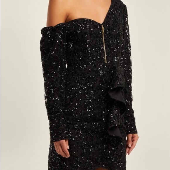 Self-Portrait Dresses & Skirts - FINAL.Self Portrait IVORY Sequin Ruffle Mini Dress